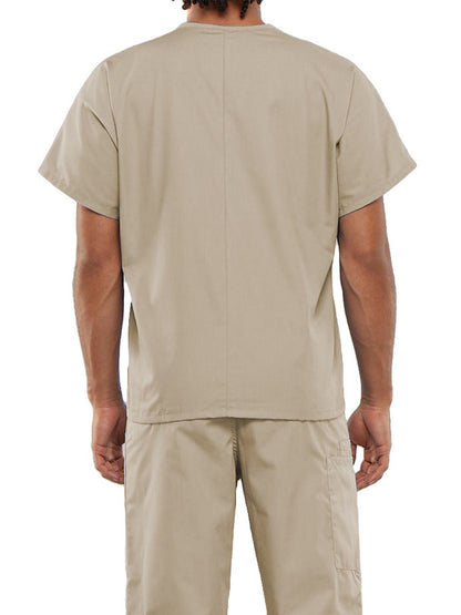 Unisex 1-Pocket V-Neck Scrub Top - 4777 - Khaki