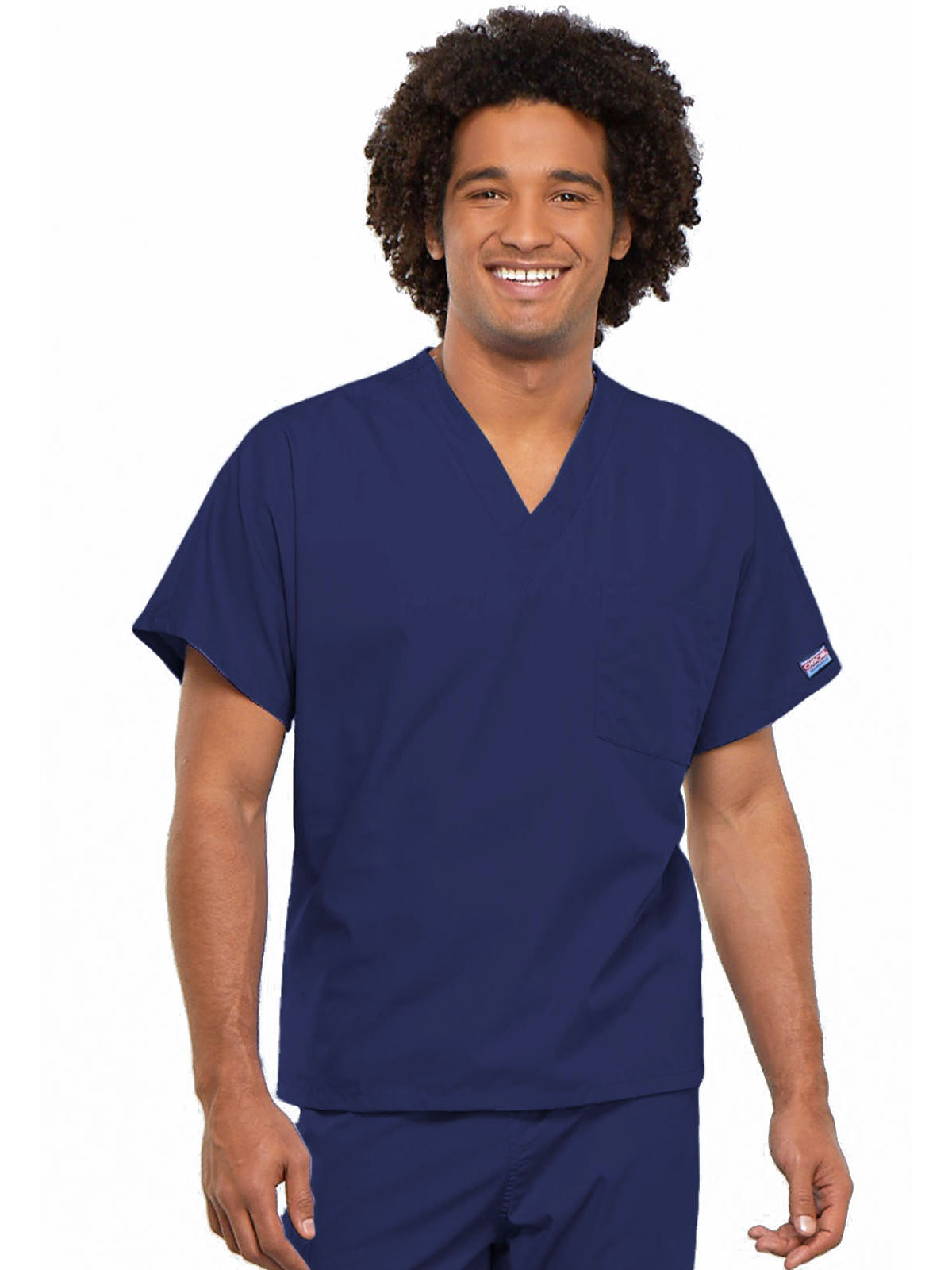 Unisex 1-Pocket V-Neck Scrub Top - 4777 - Navy