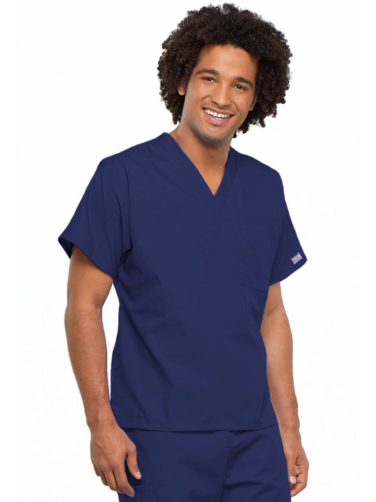 Unisex 1-Pocket V-Neck Scrub Top - 4777 - Navy