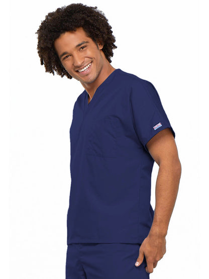 Unisex 1-Pocket V-Neck Scrub Top - 4777 - Navy