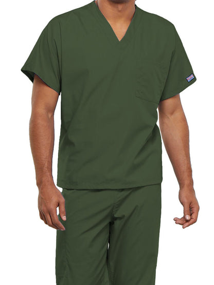 Unisex 1-Pocket V-Neck Scrub Top - 4777 - Olive