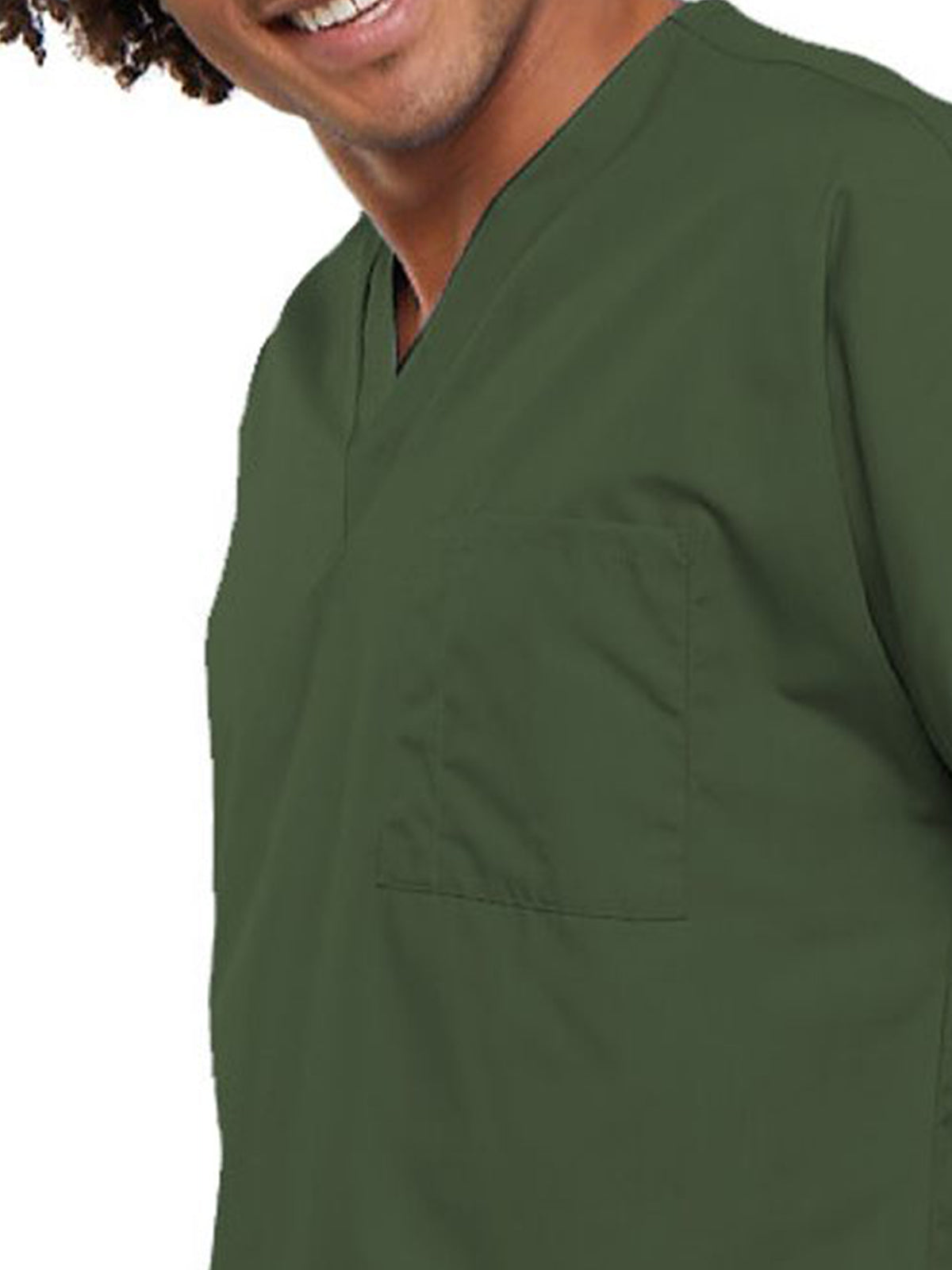 Unisex 1-Pocket V-Neck Scrub Top - 4777 - Olive