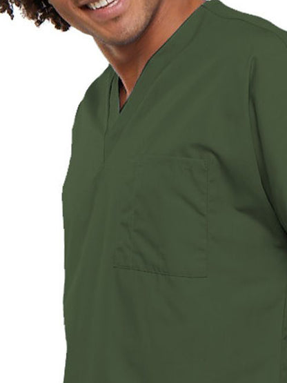 Unisex 1-Pocket V-Neck Scrub Top - 4777 - Olive