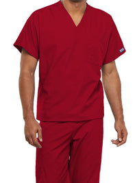 Unisex 1-Pocket V-Neck Top - 4777 - Red