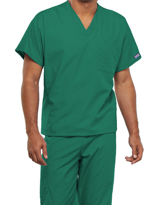 Unisex 1-Pocket V-Neck Scrub Top - 4777 - Surgical Green