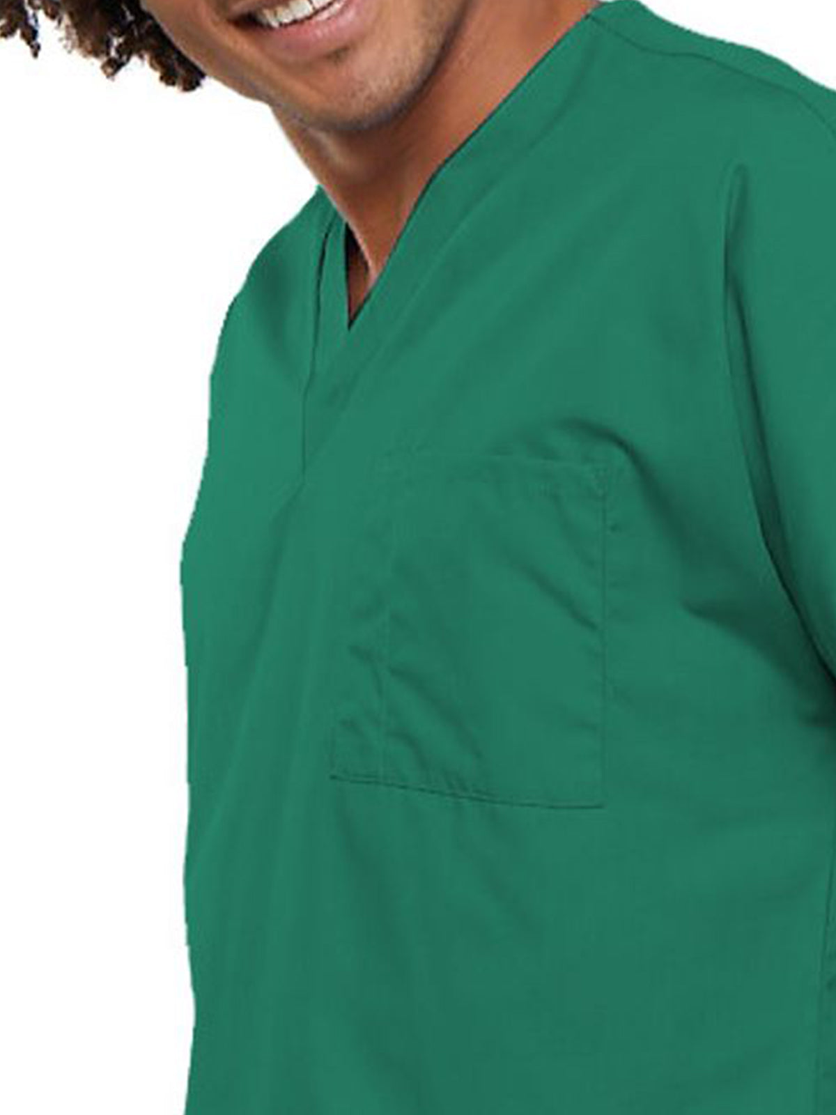 Unisex 1-Pocket V-Neck Scrub Top - 4777 - Surgical Green