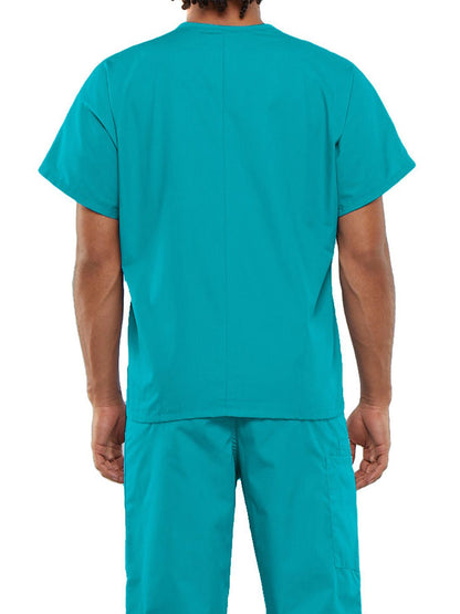 Unisex 1-Pocket V-Neck Scrub Top - 4777 - Turquoise