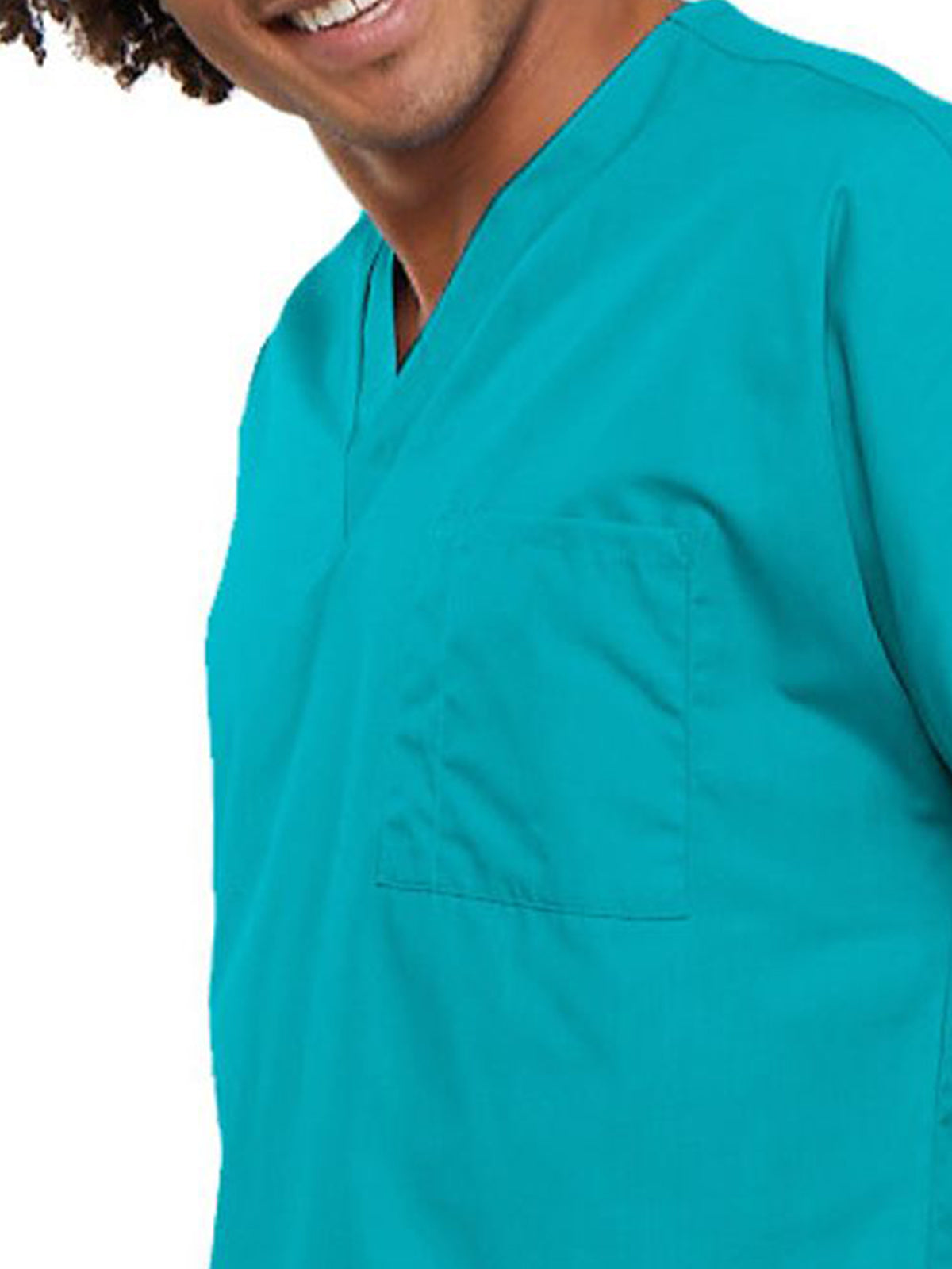 Unisex 1-Pocket V-Neck Scrub Top - 4777 - Turquoise