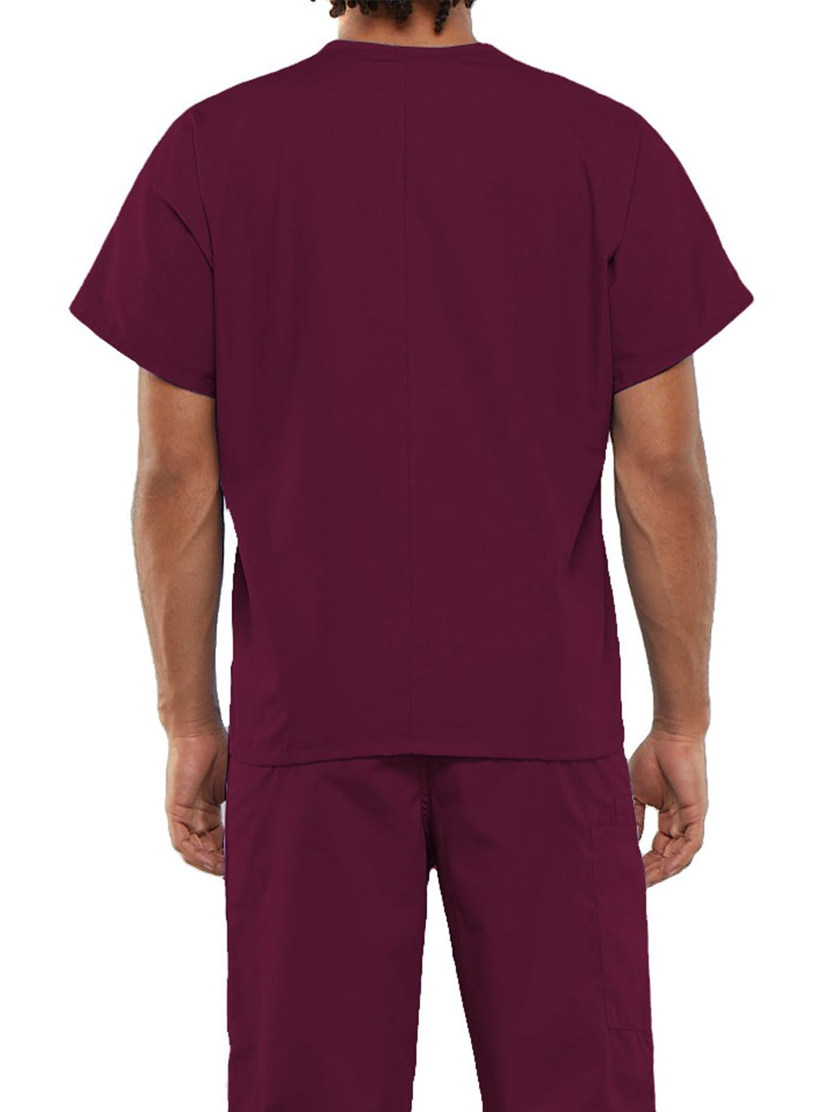 Unisex 1-Pocket V-Neck Scrub Top - 4777 - Wine