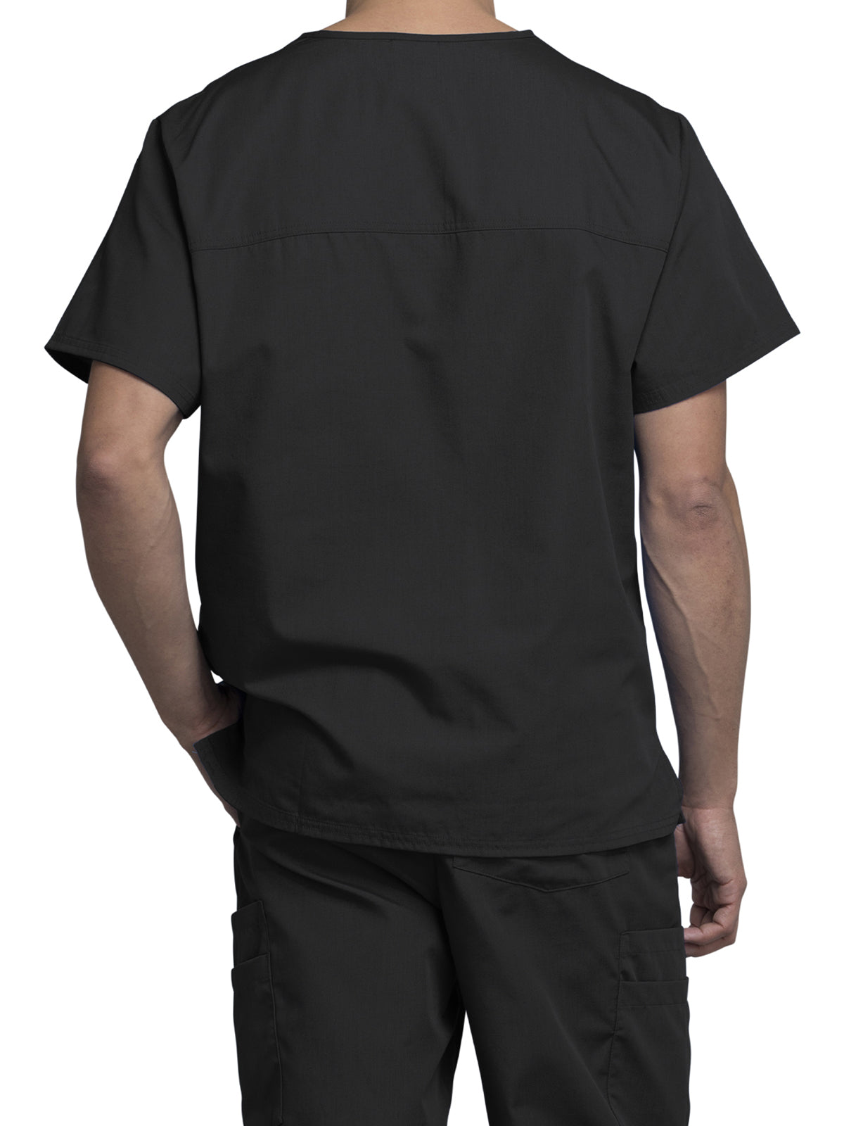 Men's Tuckable V-Neck Scrub Top - 4789 - Black