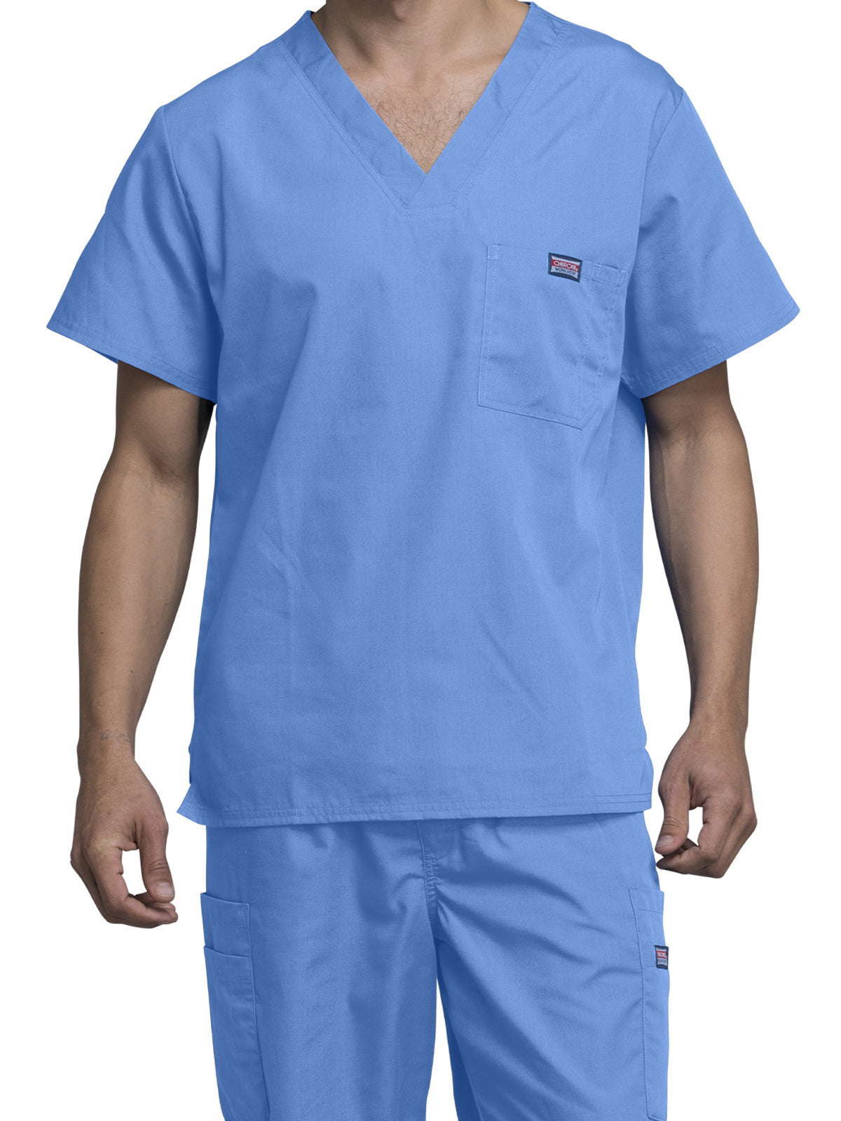 Men's Tuckable V-Neck Scrub Top - 4789 - Ciel