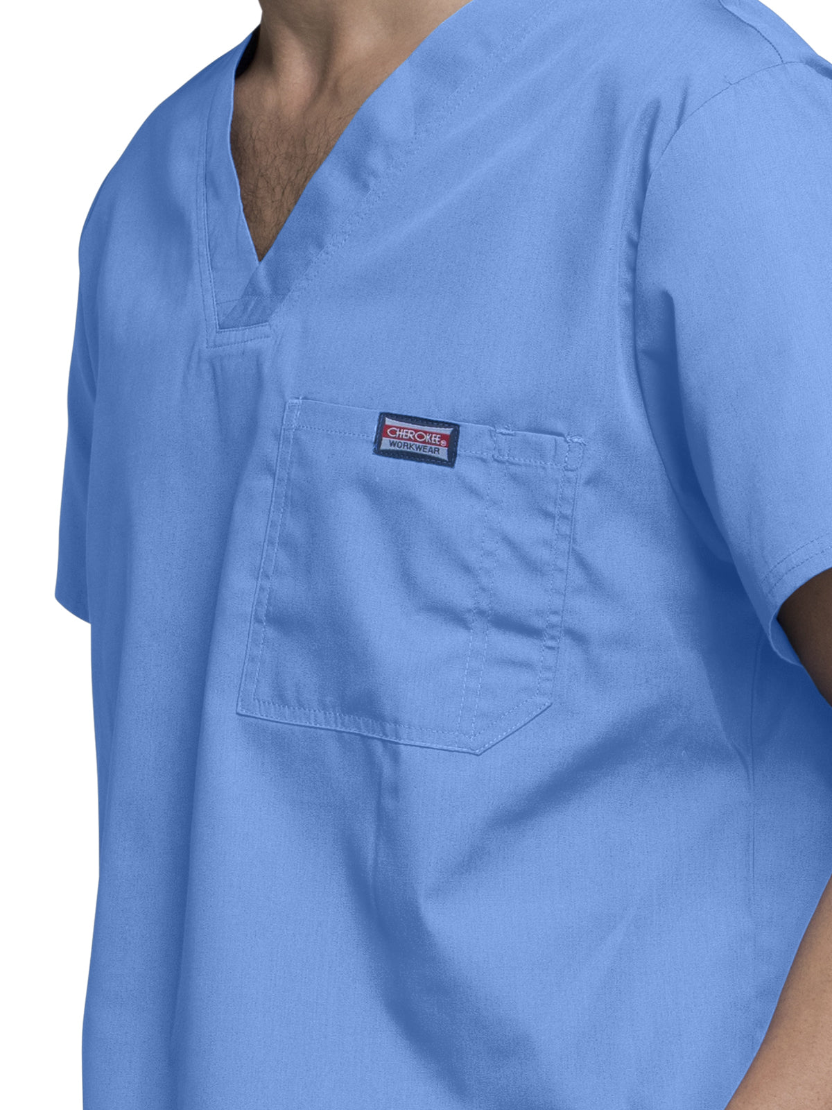 Men's Tuckable V-Neck Scrub Top - 4789 - Ciel