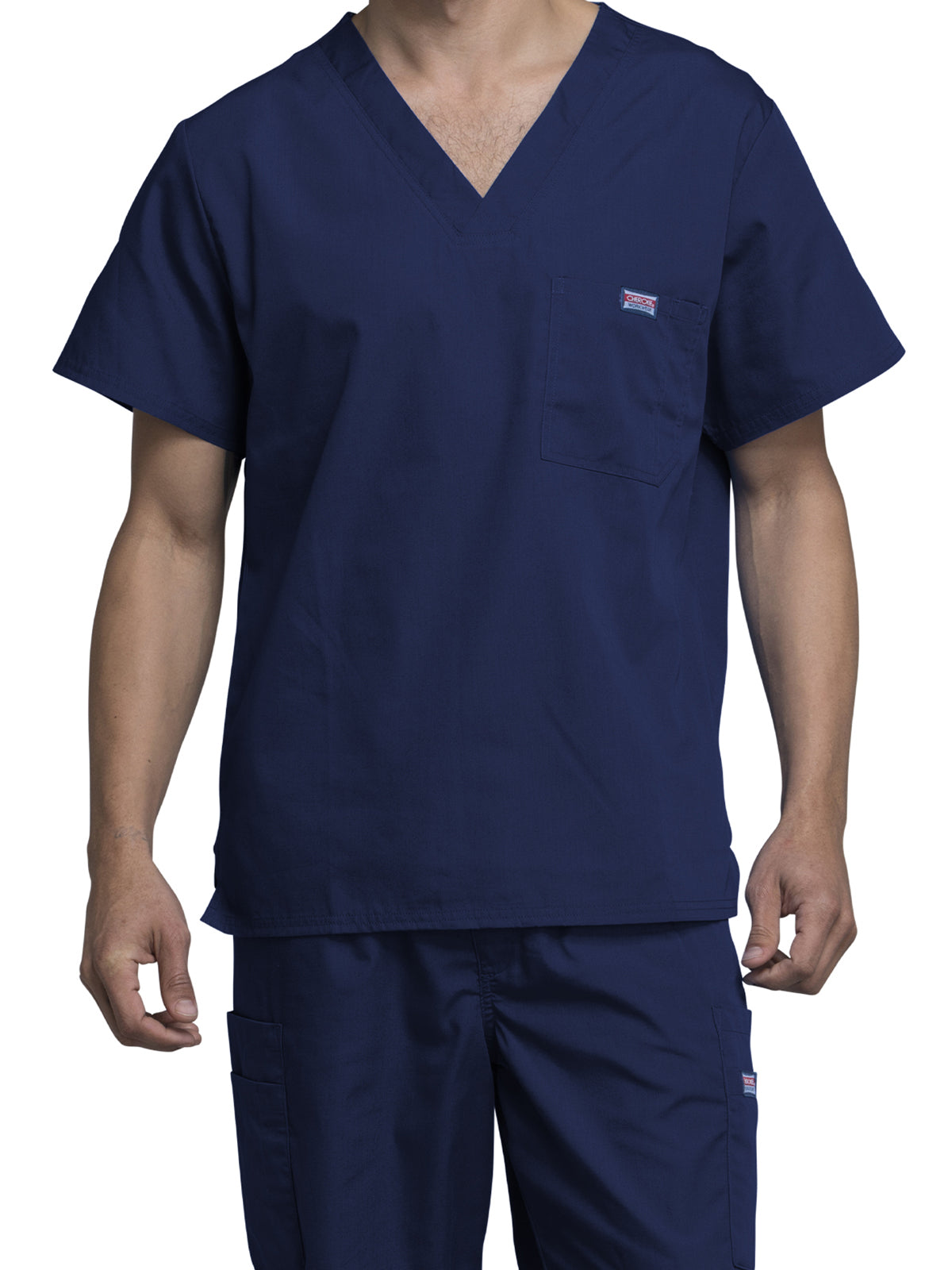 Men's Tuckable V-Neck Scrub Top - 4789 - Navy