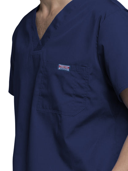 Men's Tuckable V-Neck Scrub Top - 4789 - Navy