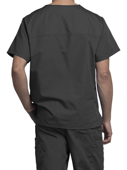 Men's Tuckable V-Neck Scrub Top - 4789 - Pewter