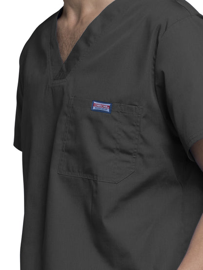 Men's Tuckable V-Neck Scrub Top - 4789 - Pewter