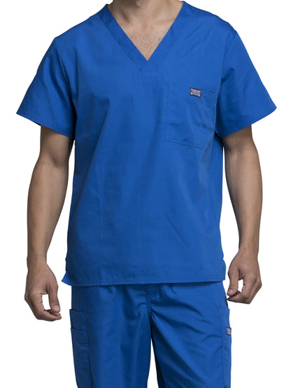 Men's Tuckable V-Neck Scrub Top - 4789 - Royal