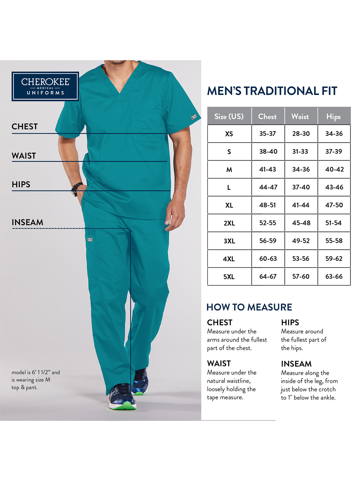 Men's Tuckable V-Neck Scrub Top - 4789 - Ciel