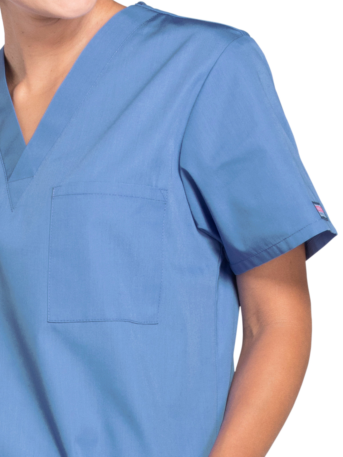 Unisex 3-Pocket V-Neck Scrub Top - 4876 - Ciel