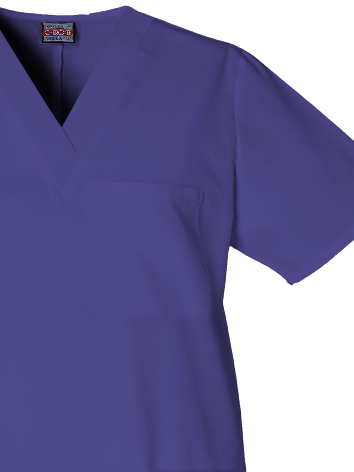 Unisex 3-Pocket V-Neck Scrub Top - 4876 - Grape