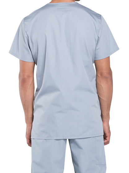 Unisex 3-Pocket V-Neck Scrub Top - 4876 - Grey