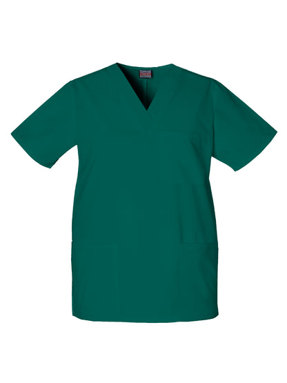 Unisex 3-Pocket V-Neck Scrub Top - 4876 - Hunter