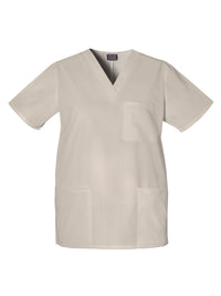 Unisex 3-Pocket V-Neck Top - 4876 - Khaki
