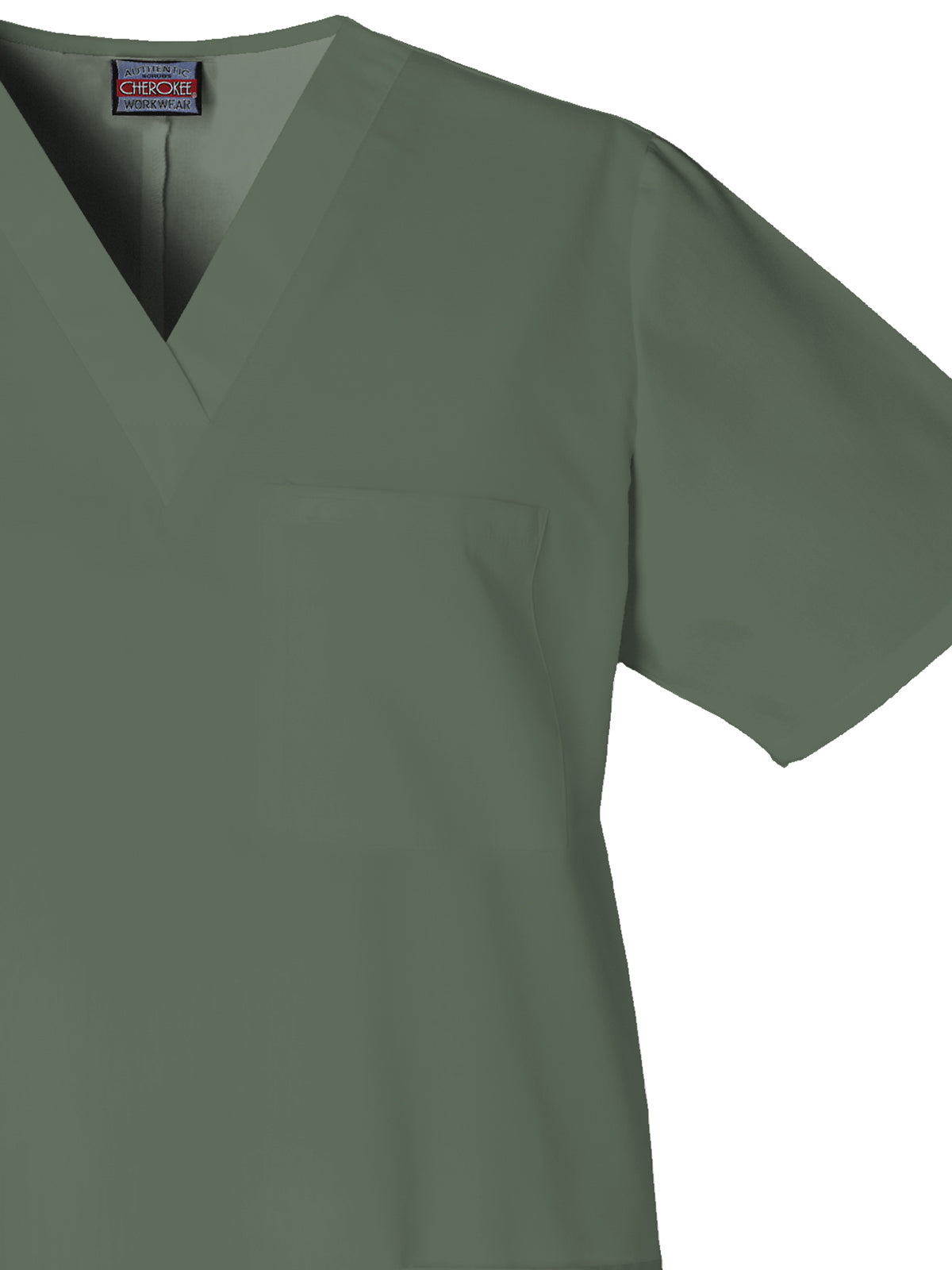 Unisex 3-Pocket V-Neck Scrub Top - 4876 - Olive