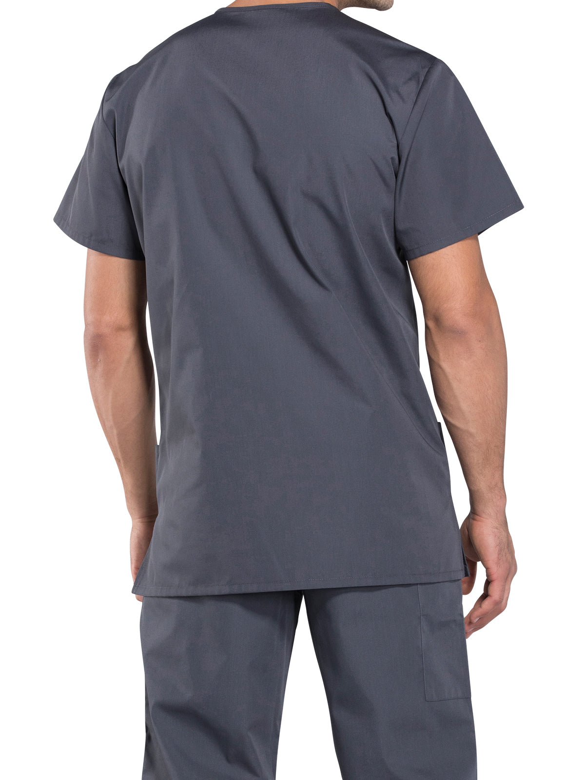 Unisex 3-Pocket V-Neck Scrub Top - 4876 - Pewter