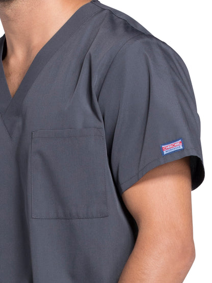 Unisex 3-Pocket V-Neck Scrub Top - 4876 - Pewter