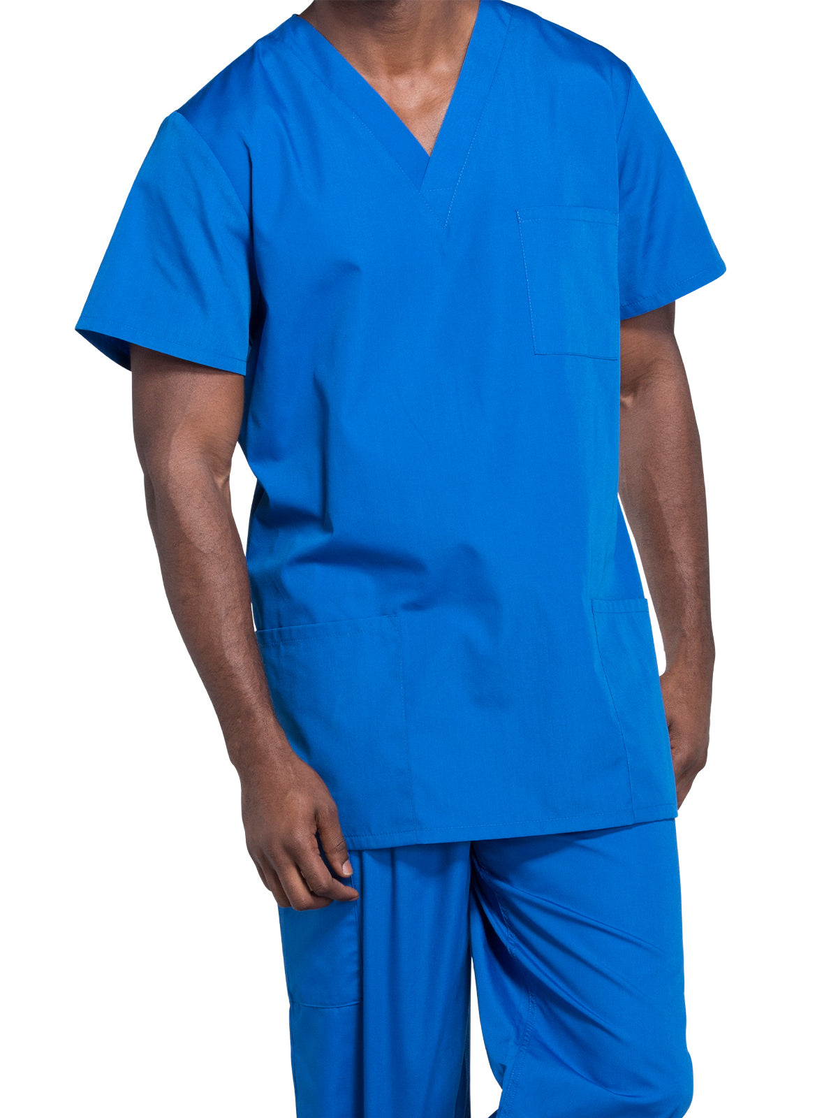 Unisex 3-Pocket V-Neck Scrub Top - 4876 - Royal