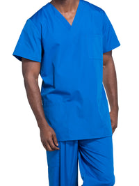 Unisex 3-Pocket V-Neck Top - 4876 - Royal