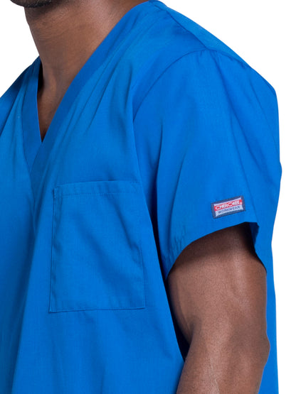 Unisex 3-Pocket V-Neck Scrub Top - 4876 - Royal