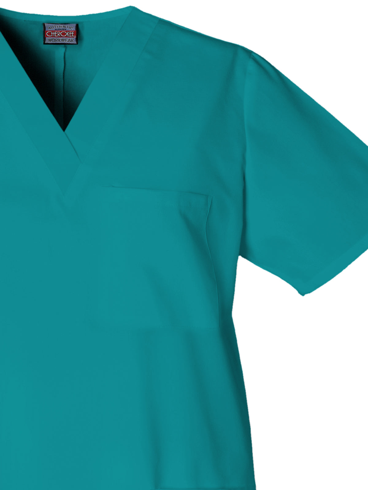 Unisex 3-Pocket V-Neck Scrub Top - 4876 - Teal Blue