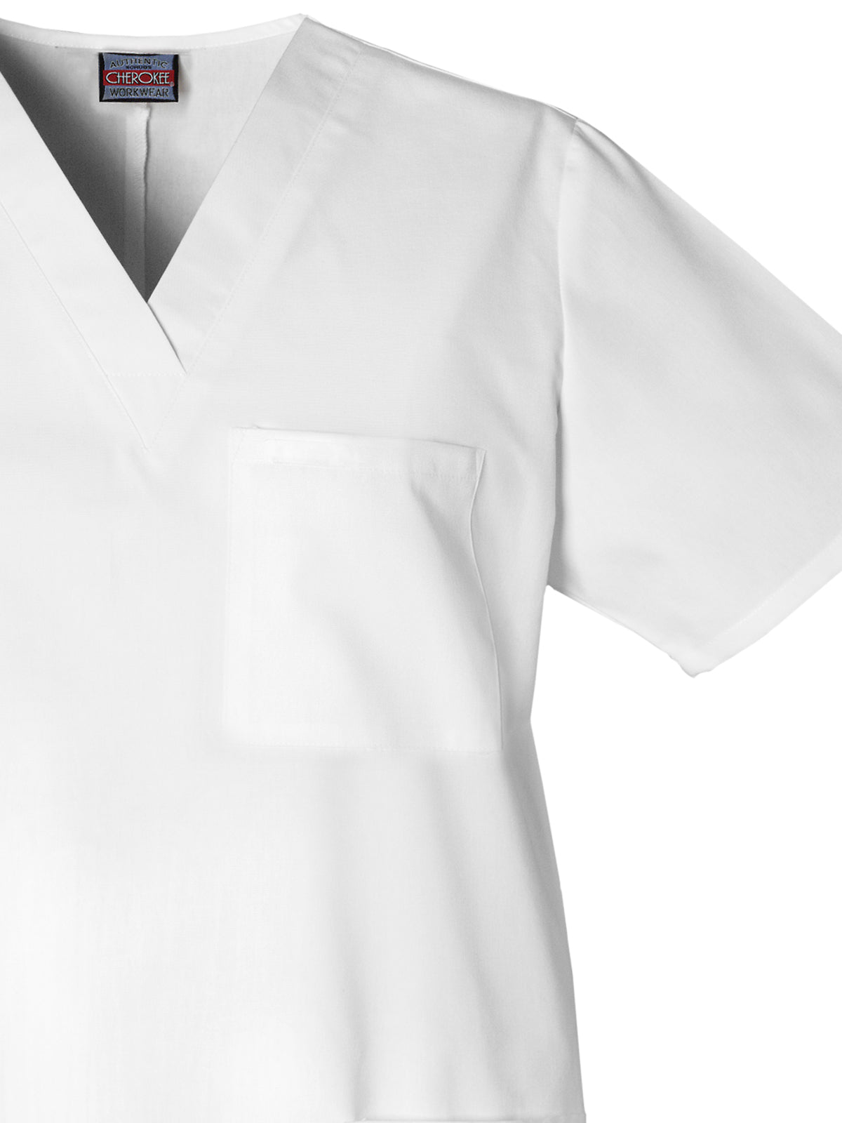 Unisex 3-Pocket V-Neck Scrub Top - 4876 - White