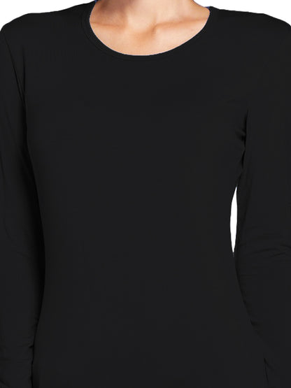 Women's Long Sleeve Underscrub Tee - 4881 - Black