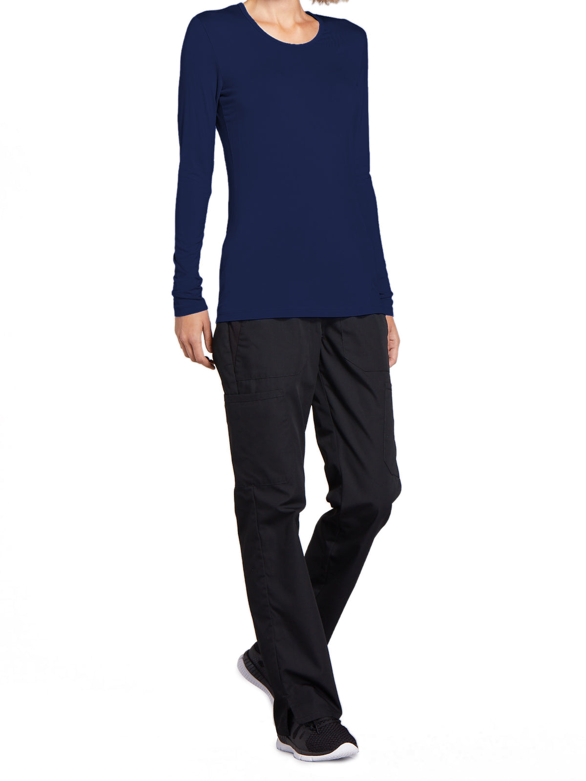 Women's Long Sleeve Underscrub Tee - 4881 - Navy