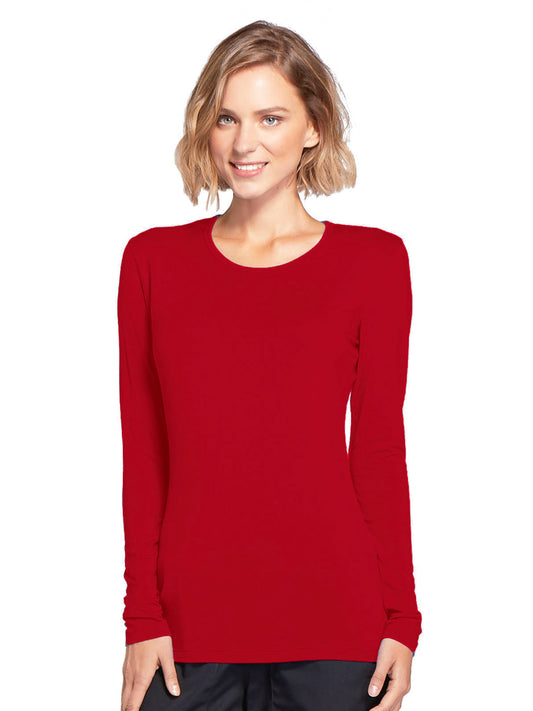 Women's Long Sleeve Underscrub Tee - 4881 - Red