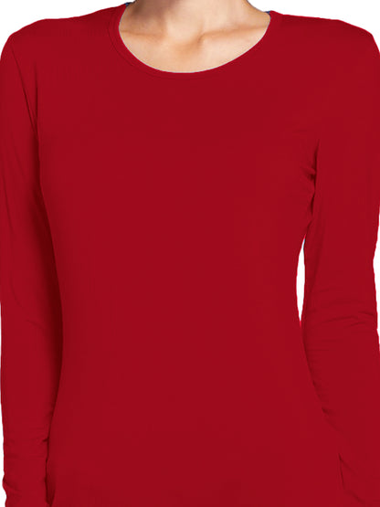 Women's Long Sleeve Underscrub Tee - 4881 - Red