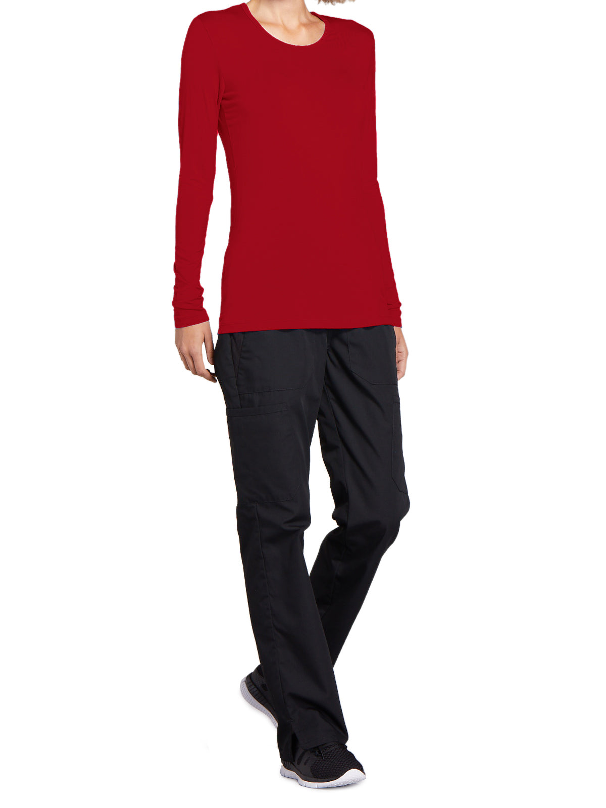 Women's Long Sleeve Underscrub Tee - 4881 - Red