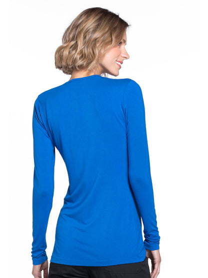 Women's Long Sleeve Underscrub Tee - 4881 - Royal