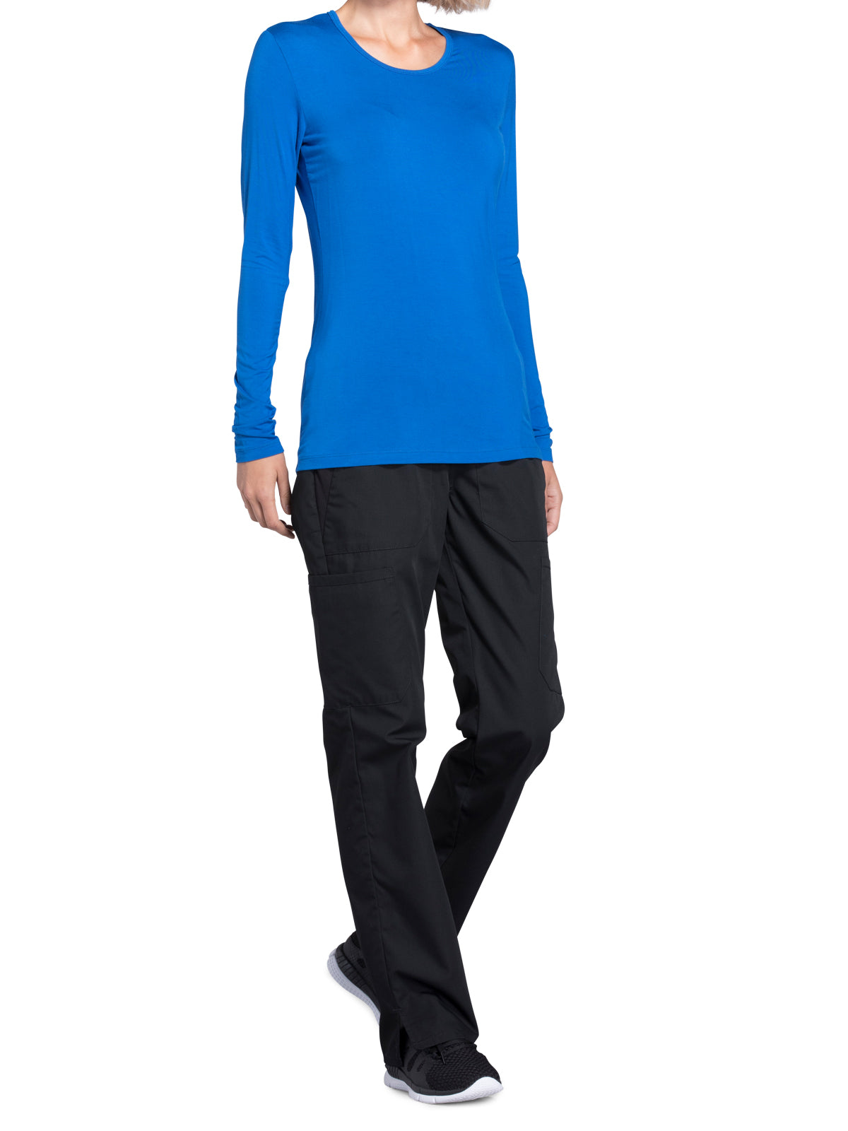 Women's Long Sleeve Underscrub Tee - 4881 - Royal