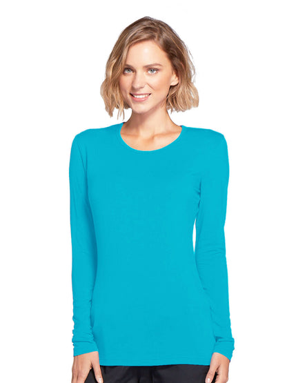 Women's Long Sleeve Underscrub Tee - 4881 - Turquoise