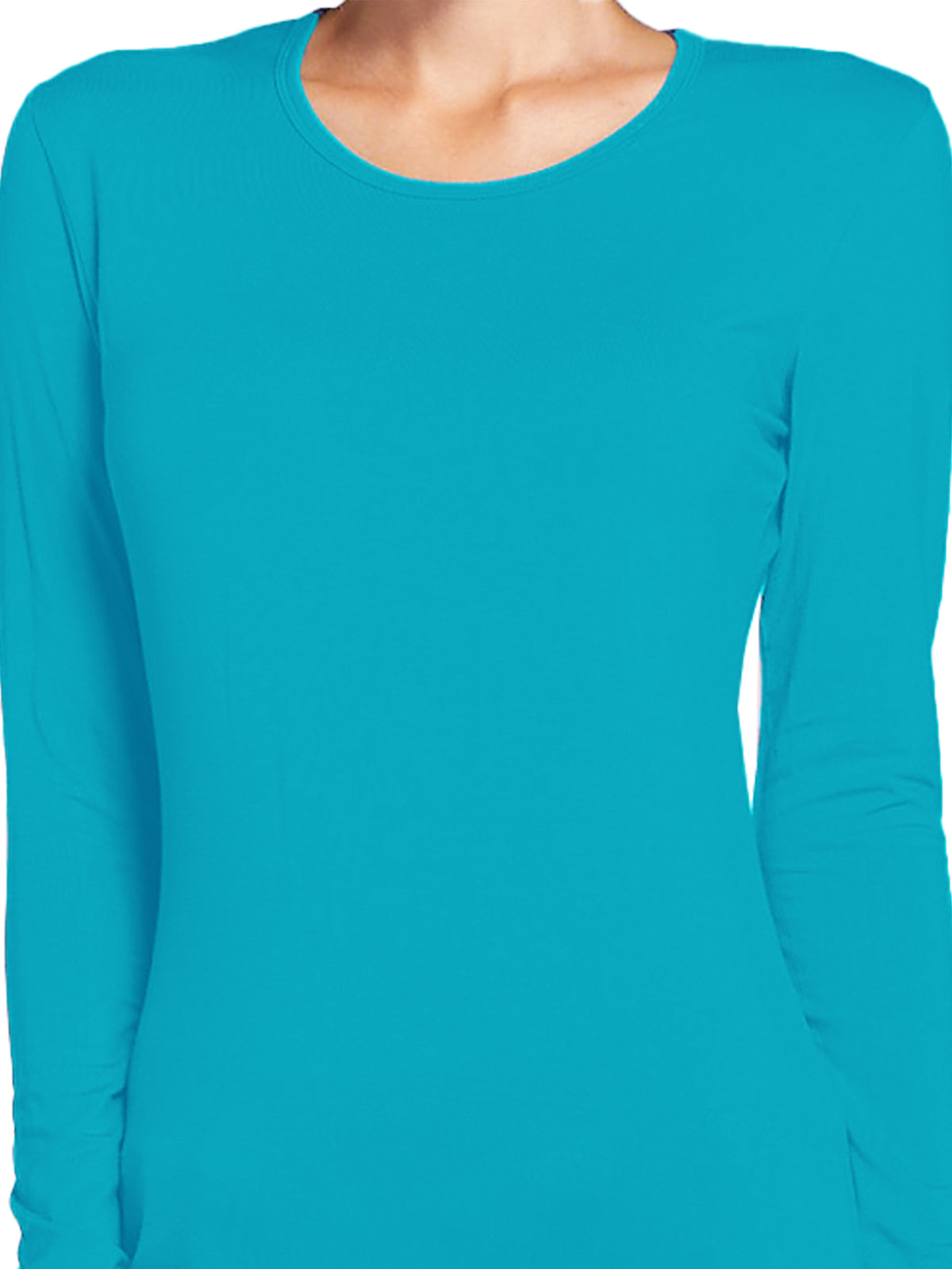 Women's Long Sleeve Underscrub Tee - 4881 - Turquoise