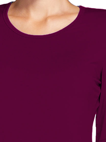 Women's Long Sleeve Underscrub Tee - 4881 - Wine