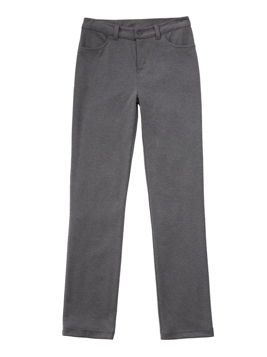 Girls' Ponte Tapered Leg Pant - 51141AZ - Heather Gray