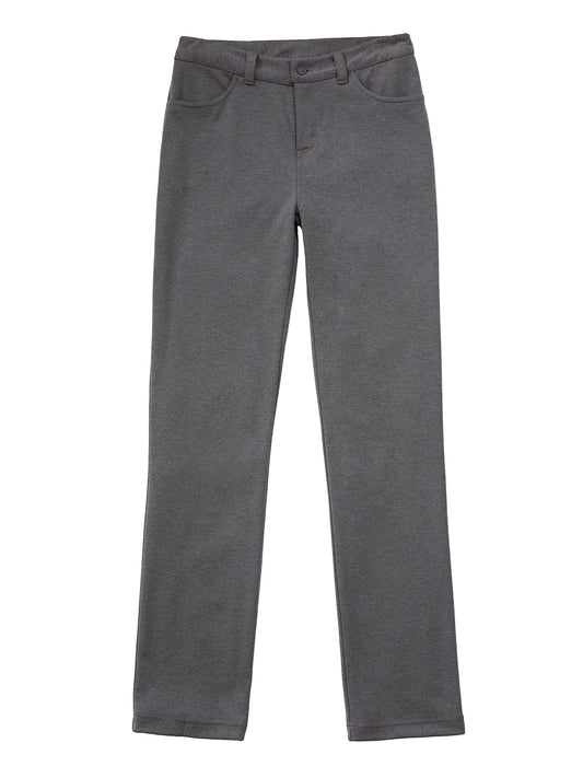 Girls' Youth Ponte Tapered Leg Pant - 51142AZ - Heather Gray