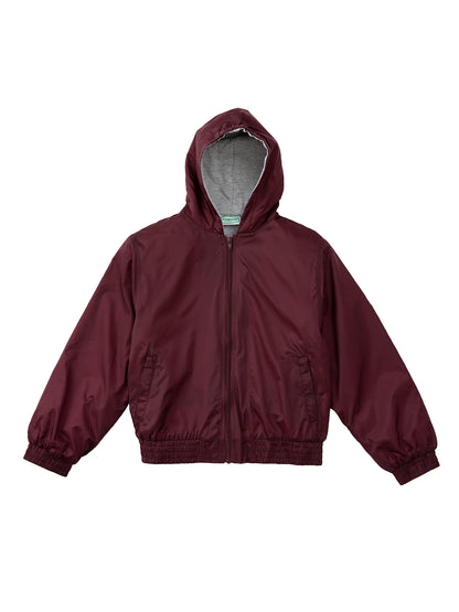 Unisex Zip Front Bomber Jacket - 53404 - Burgundy