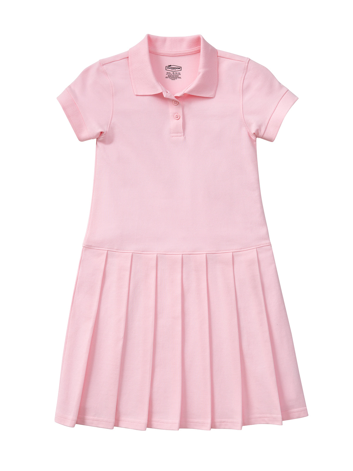 Girls' Pique Polo Dress for Children - 54121 - Pink