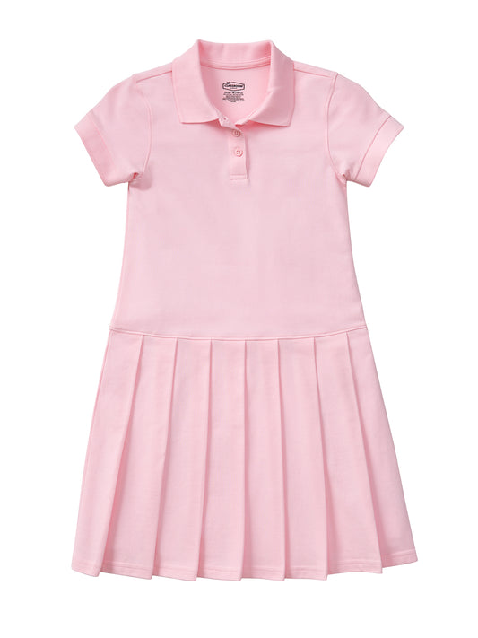 Girls' Pique Polo Dress for Youth - 54122 - Pink